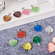 cheriswelry 20pcs 10 couleurs pendentifs œil de chat(G-CW0001-10)-6
