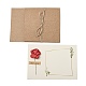 papier rose séché merci cartes de voeux(AJEW-K043-01B)-2