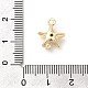 Marine Animal Theme Golden Brass Micro Pave Clear Cubic Zirconia Pendants(KK-U031-01G-06)-3