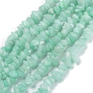Dyed Natural Amazonite Beads Strands, Chip, 3~16x3~8mm, Hole: 0.7mm, 32.28''(82cm)(G-F703-08)