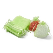 Organza Gift Bags with Drawstring, Jewelry Pouches, Wedding Party Christmas Favor Gift Bags, Light Green, 12x9cm(OP-R016-9x12cm-11)