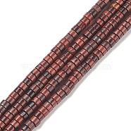 Natural Tiger Eye Beads Strands, Heishi Beads, Flat Round/Disc, 4x2.50mm,Hole:0.70mm(G-H230-45)