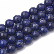 Natural Lapis Lazuli Beads Strands, Dyed, Round, 8mm, Hole: 1.5mm, about 45~48pcs/strand, 14.96 inch(X-G-S295-18-8mm)