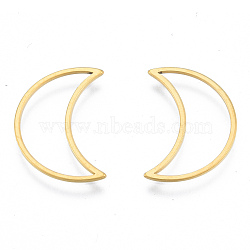 201 Stainless Steel Linking Rings, Moon, Golden, 21x14.5x1mm, Inner Diameter: 7x19.5mm(STAS-N090-T20-2)