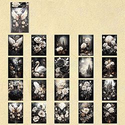 Flower Scrapbook Paper Pads, for DIY Album Scrapbook, Background Paper, Diary Decoration, Floral White, 140x100mm, 20pcs/set(PW-WG95237-01)