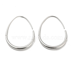 Non-Tarnish 304 Stainless Steel Dangle Earrings, Egg, Stainless Steel Color, 38.5x3mm(EJEW-G368-06P)