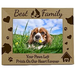 Pet Theme Rectangle Wooden Photo Frames, with PVC Clear Film Windows, for Pictures Wall Decor Accessories, House Pattern, 168x218mm, Inner Diameter: 100x150mm(AJEW-WH0292-013)