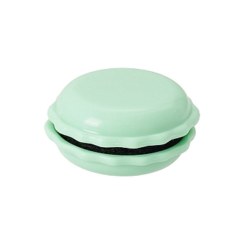 Macaron Color Magnetic Pin Cushion, Round Plastic Sewing Pin Holder, Cross Stitch Embroidery Needle Keeper, Light Green, 36x17mm