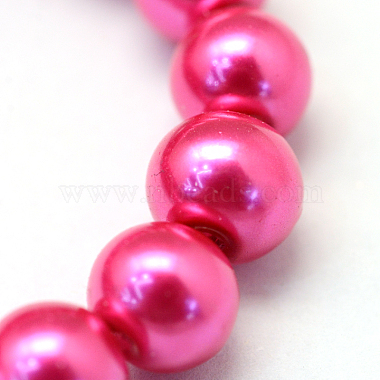 Baking Painted Pearlized Glass Pearl Round Bead Strands(X-HY-Q330-8mm-10)-3