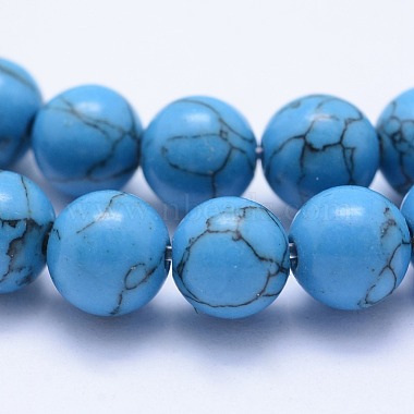 Synthetic Turquoise Beads Strands(G-F531-6mm-J03)-3