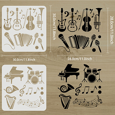 Plastic Drawing Painting Stencils Templates(DIY-WH0172-692)-2
