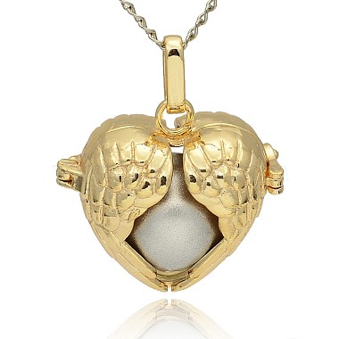 Golden Silver Heart Brass Pendants