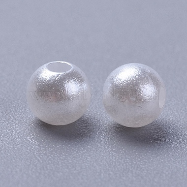 White Chunky Imitation Loose Acrylic Round Spacer Pearl Beads for Kids Jewelry(X-PACR-5D-1)-3