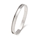304 Stainless Steel Grooved Bangle Base(SA-CBACA70-02P)-4