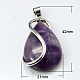 Natural Amethyst Gemstone Pendants(G-H1577-4)-1