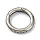 Tibetan Style 316 Surgical Stainless Steel Spring Gate Rings(STAS-E191-02AS)-1