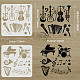 Plastic Drawing Painting Stencils Templates(DIY-WH0172-692)-2