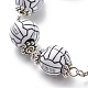 bracelet de perles rondes en acrylique sur le thème du ballon de sport(BJEW-JB08660-01)-4