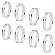 8Pcs 4 Size 304 Stainless Steel Grooved Finger Ring Settings(STAS-UN0034-98)-1
