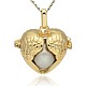 Golden Tone Brass Hollow Heart Cage Pendants(KK-J241-02G)-1