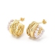 Brass Thick Arch Stud Earring(EJEW-C056-03G)-1