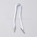 Notebook Bands, Nylon Elastic Cords with Iron Cord Ends, White, 225x5x1mm(AJEW-WH0504-88B-01)