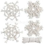35M Cotton String Threads for Crafts Knitting Making, Ghost White, 3mm, about 38.28 Yards(35m)/Set(KNIT-SC0001-04)
