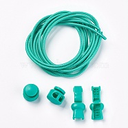 DIY Elastic Lock Shoelace, Light Sea Green, 3mm, 1m/strand(AJEW-WH0057-05R)
