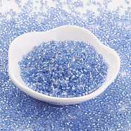 TOHO Japanese Seed Beads, Two Cut Hexagon, (33) Silver Lined Light Sapphire, 11/0, 2x2mm, Hole: 0.6mm, about 44000pcs/pound(SEED-K007-2mm-33)