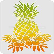 Large Plastic Reusable Drawing Painting Stencils Templates, for Painting on Scrapbook Fabric Tiles Floor Furniture Wood, Rectangle, Pineapple Pattern, 297x210mm(DIY-WH0202-230)