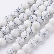 Synthetic Howlite Beads Strands, Round, 8mm, about 50pcs/strand, 15.7 inch(G-E110-8mm-5)