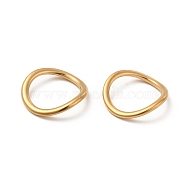 304 Stainless Steel Linking Rings, Twisted Round Ring, Golden, 15.5x2mm, Inner Diameter: 11.5mm(STAS-F283-01G)