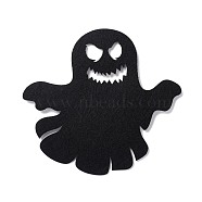 Wool Felt Ghost Party Decorations, Halloween Themed Display Decorations, for Decorative Tree, Banner, Garland, Black, 185x198x2mm(AJEW-P101-06C)