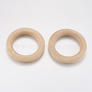 Unfinished Wood Linking Rings, Annular, 63~64x10.5mm, Hole: 42~43mm(WOOD-XCP0002-01)