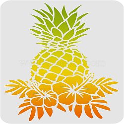 Large Plastic Reusable Drawing Painting Stencils Templates, for Painting on Scrapbook Fabric Tiles Floor Furniture Wood, Rectangle, Pineapple Pattern, 297x210mm(DIY-WH0202-230)