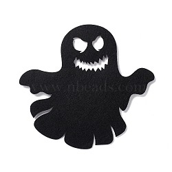 Wool Felt Ghost Party Decorations, Halloween Themed Display Decorations, for Decorative Tree, Banner, Garland, Black, 185x198x2mm(AJEW-P101-06C)