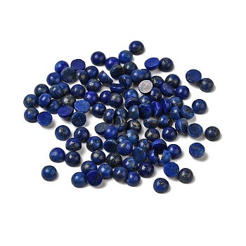 Dyed Natural Lapis Lazuli Dome/Half Round Cabochons, 3x2mm