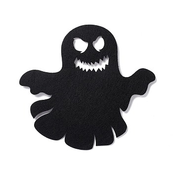 Wool Felt Ghost Party Decorations, Halloween Themed Display Decorations, for Decorative Tree, Banner, Garland, Black, 185x198x2mm