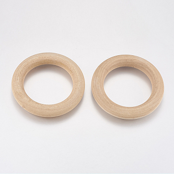 Unfinished Wood Linking Rings, Annular, 63~64x10.5mm, Hole: 42~43mm