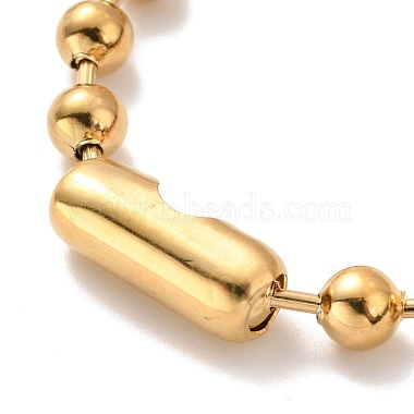 Вакуумное покрытие 304 комплект ожерелья и браслета с шариковой цепочкой из нержавеющей стали(STAS-D181-01G-01C)-6