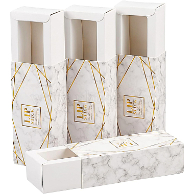 White Rectangle Paper Lipstick Boxes