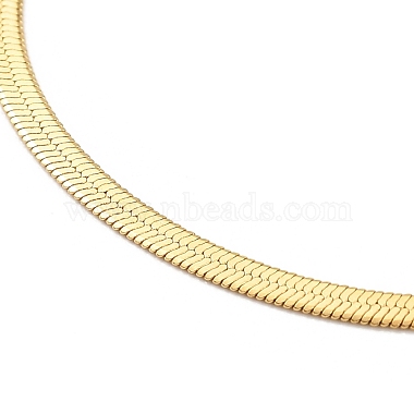 Ion Plating(IP) 304 Stainless Steel Herringbone Chain Bracelet for Men Women(BJEW-E058-01A-G)-2