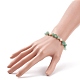 Natural Green Aventurine Chips & Pearl Beaded Slider Bracelet(BJEW-JB08334-03)-3