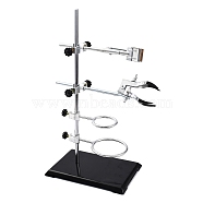 Laboratory Support Stand with Rod, Lab Clamp, Flask Clamp, Condenser Clamp Stands, Lab Supplies, Silver, 213x138x14mm(AJEW-WH0105-35)