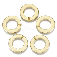 Opaque Spray Painted Acrylic Linking Rings, Quick Link Connectors, for Rolo Chains Making, Ring, Gold, 31.5x4.5mm, Inner Diameter: 18mm, about 187pcs/500g(OACR-S021-73A-B01)