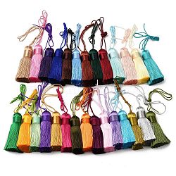 Mixed Color Polyester Big Pendants(HJEW-K030-A)