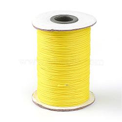 Korean Waxed Polyester Cord, Yellow, 1mm, about 85yards/roll(YC1.0MM-A185)