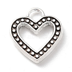 Tibetan Style Alloy Pendants, Heart, Antique Silver, 14.5x13x2mm, Hole: 2.5mm, about 617pcs/500g(PALLOY-P293-042AS)