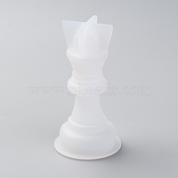 Chess Silicone Mold, Family Games Epoxy Resin Casting Molds, for DIY Kids Adult Table Game, King, White, 67x36mm, Inner Diameter: 25mm(DIY-O011-05)