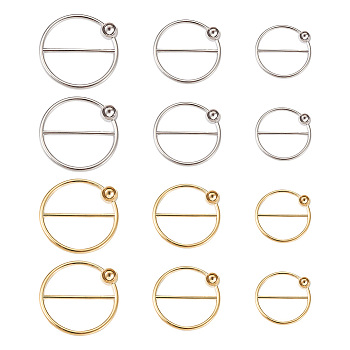 Alloy Rings, Garment Accessories, Waist Ring, Cadmium Free & Lead Free, Platinum & Golden, Inner Diameter: 30~40mm, 12pcs/box